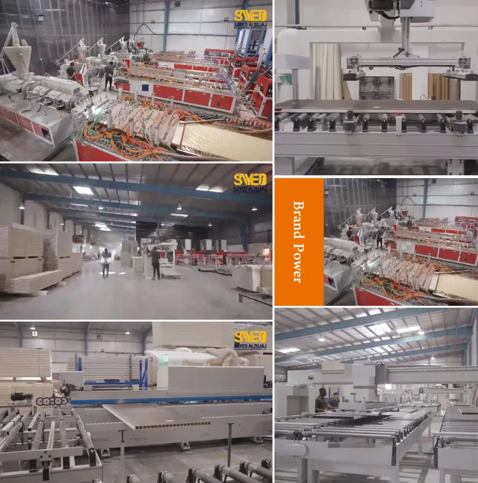 WPC extrusion lines in the Umm Al Quwain factory