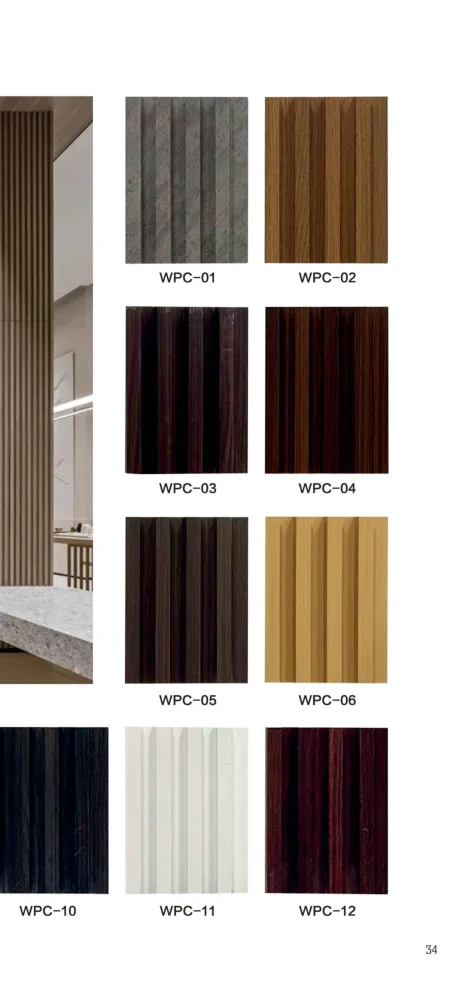 WPC colour and wood grain range