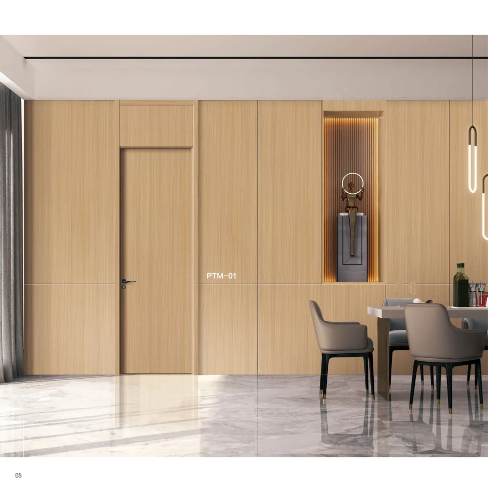 WPC interior door in a villa dining area