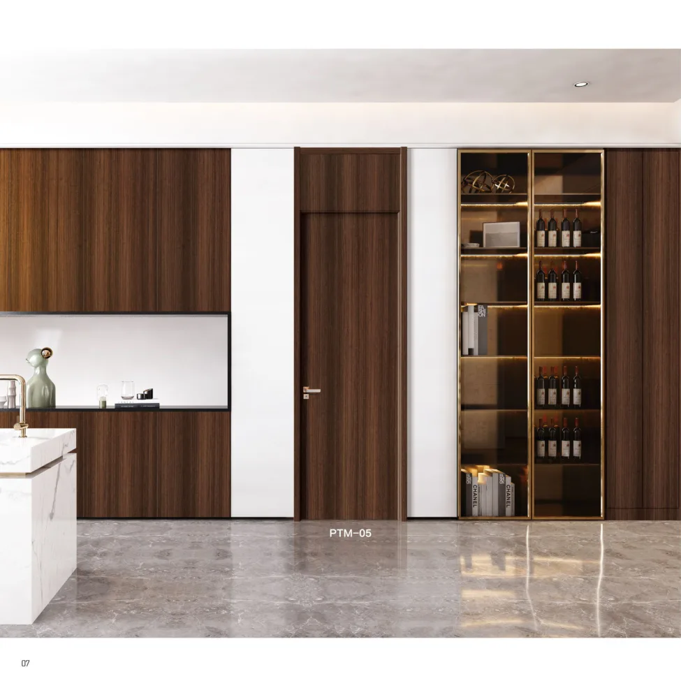 WPC interior doors with wood finish